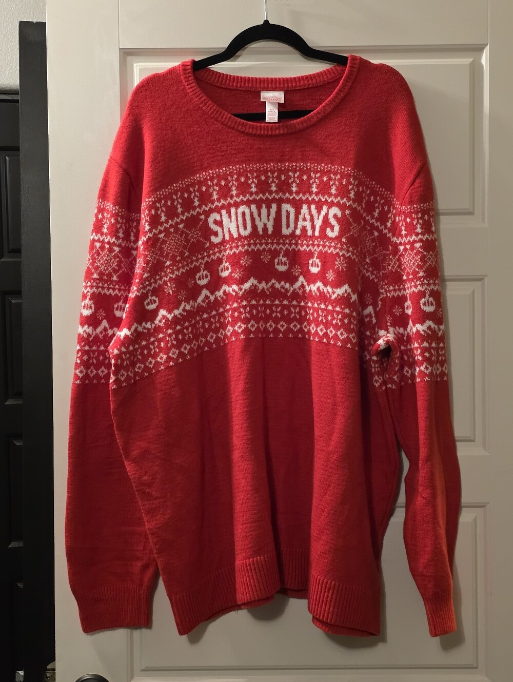 Men's Red 'Snow Days' Holiday Sleepwear Knitted Sweater XXL